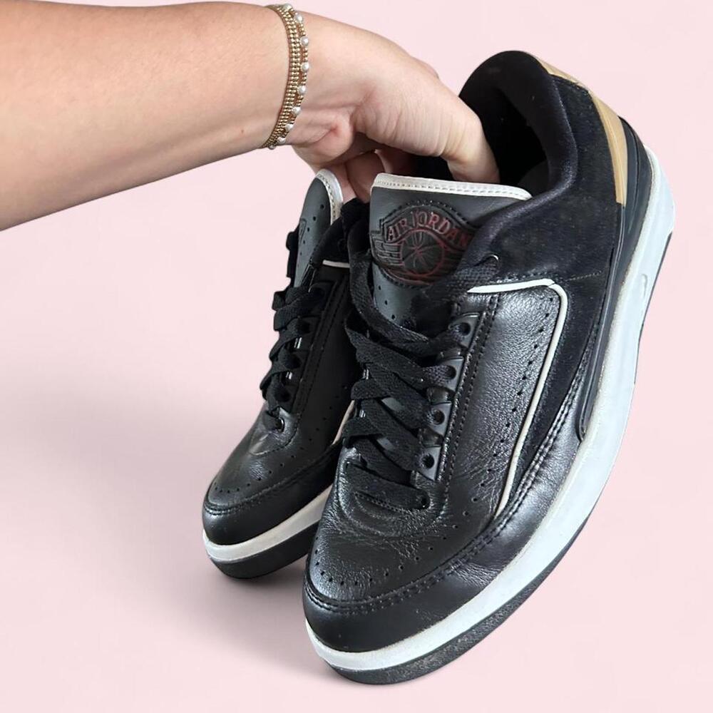 Women's Air Jordan 2 Retro Low 'Black Metallic Gold'  in US 9.5 - Picture 5 of 8